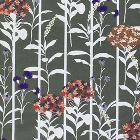 1 Yard Autumn Silhouettes Printed Spandex Fabric {4}