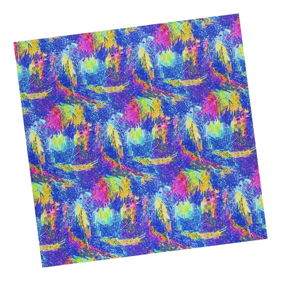 ! Yard Abstract Strokes Spandex Fabric {5}