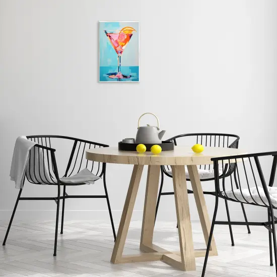 Stupell Industries Blue & Pink Martini Wall Plaque Art Design by LSR Design Studio {2}