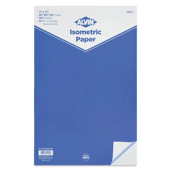 Alvin Isometric Paper Pad - 11" x 17", 100 Sheets {1}