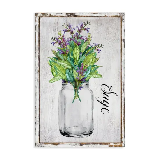 Stupell Industries Rustic Garden Sage Canvas Wall Art Design by Creatif Belle {1}