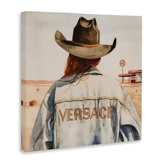 Stupell Industries Glam Jacket Cowgirl Canvas Wall Art Design by Amanda Greenwood {3}