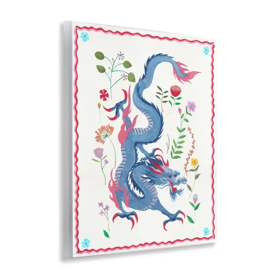 Stupell Industries Cultural Dragon & Plants Wall Plaque Art Design by Melissa Wang {3}