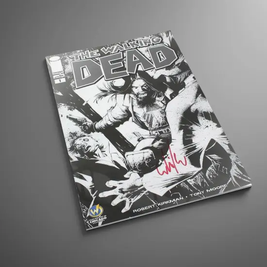 The Walking Dead #1 WW Chicago '13 Exclusive B&W Cover Signed By Whilce Portacio {4}