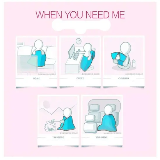 Travel Blanket and Pillow - Premium Soft 2 in 1 Blanket with Pillowcase - Beige {3}