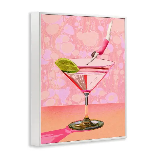 Stupell Industries Diver in Cocktail Framed Giclee Wall Art Design by Daphne Polselli {3}