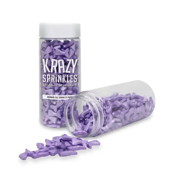 Krazy Sprinkles - Purple Mermaid Tails (1/2 Cup, 1x Jar) for Cakes, Ice Cream & Cookies {2}
