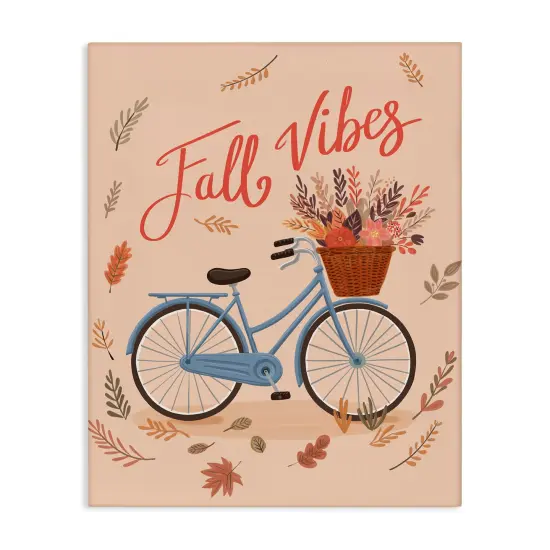 Stupell Industries Fall Vibes Bicycle Canvas Wall Art Design by Nancy McKenzie {1}