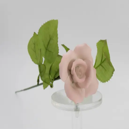 Hand Crafted Ceramic Pink Rose Flower - Set of 2, Valentines Day Decor, Wedding D&eacute;cor, Wedding Gift, Anniversary D&eacute;cor, Anniversary Gift {4}