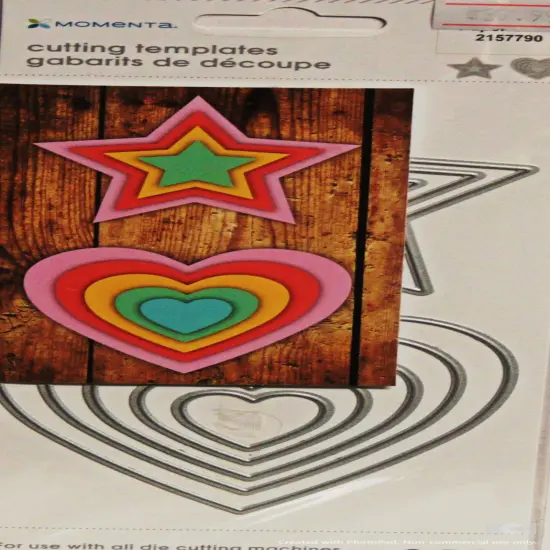 Momenta Stars and Hearts Metal Cutting Die Template Set-9 Pieces {1}