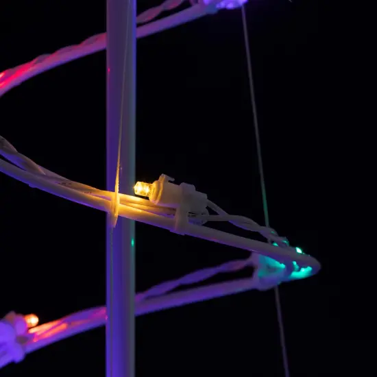 Northlight LED Lighted Spiral Outdoor Christmas Tree - 6' - Multi-Color Lights White {6}