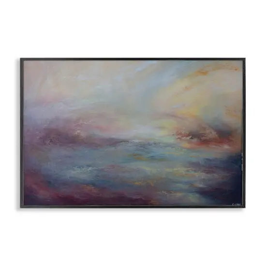 Stupell Industries Golden Hour Swirled Abstract Framed Giclee Wall Art Design by Lydia Orange {1}