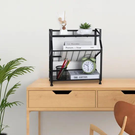 3-Tier Spice Rack Countertop Seasoning Bottle Organizer for Kitchen Cabinet {5}