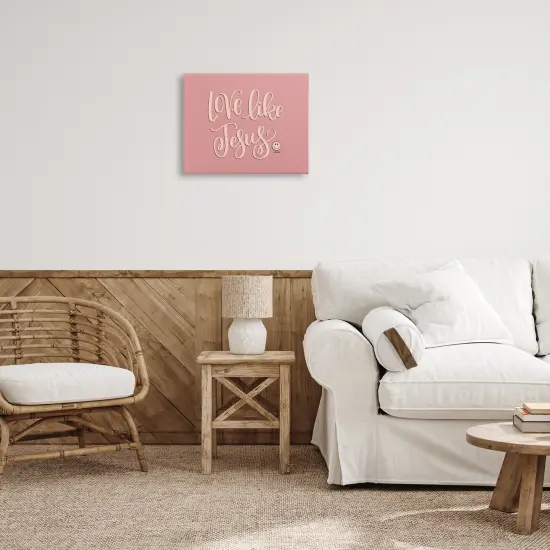 Stupell Industries Pink Love Like Jesus Canvas Wall Art Design by Imperfect Dust {2}
