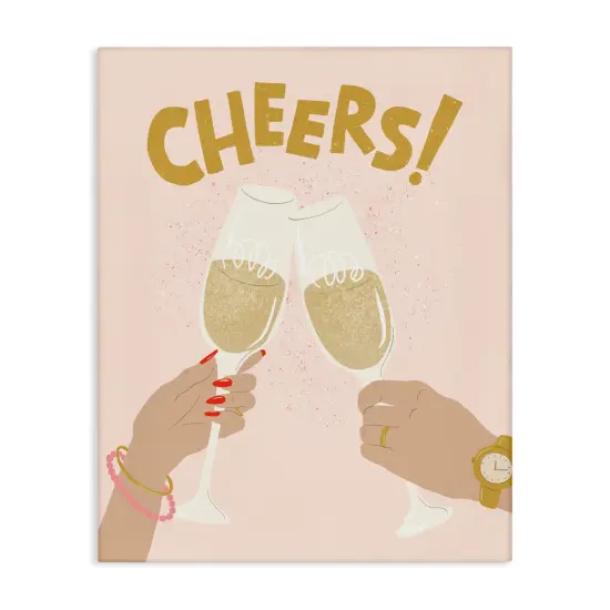 Stupell Industries Celebration Cheers Drinks Canvas Wall Art Design by Kristina Hultkrantz {1}
