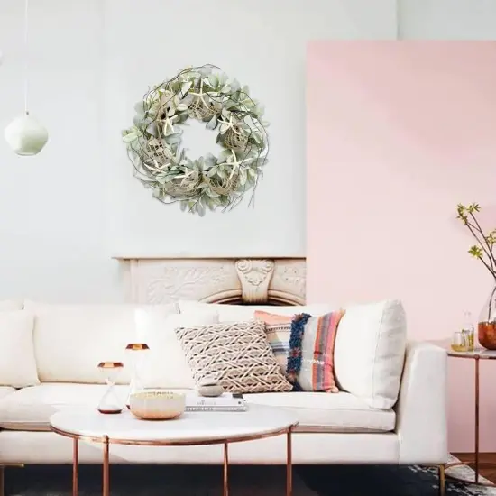 18&rdquo; Lamb&rsquo;s Ear & Starfish Wreath &ndash; Rustic Farmhouse Coastal D&eacute;cor {2}