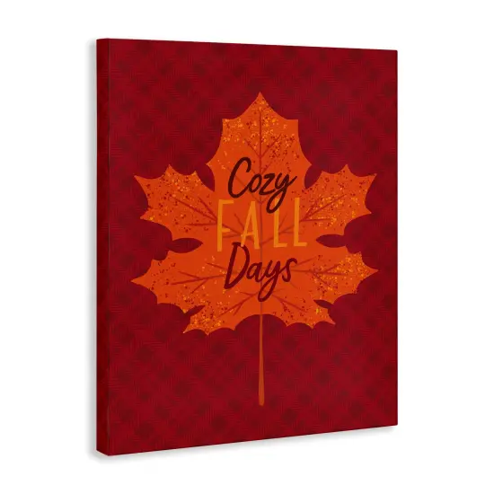 Stupell Industries Cozy Fall Days Leaf Canvas Wall Art Design by Nina Seven {3}