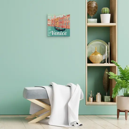 Figured'Art Mini Paint by Numbers Kit for Adults with Frame Travel Poster Venice Small format 8"x8" - Craft Art Painting DIY Canvas Already Stretched on a Wooden Frame {2}