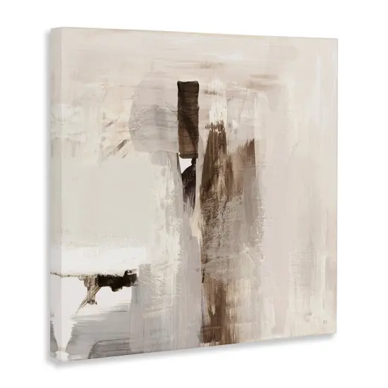Stupell Industries Off-White with Brown Streaks Canvas Wall Art Design by Susan Jill {3}