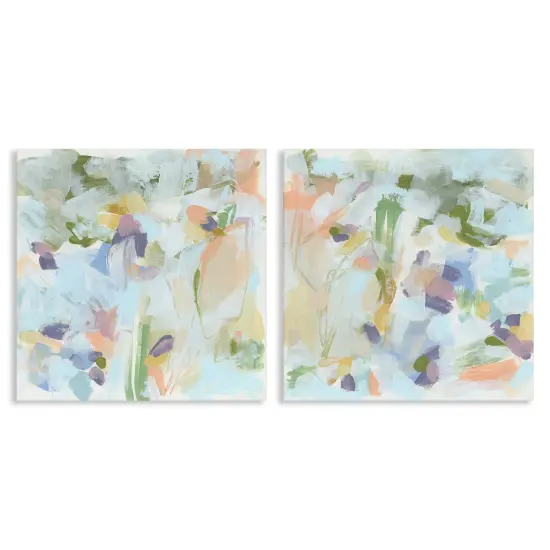 Stupell Industries Pastel Abstract Expressions 2pc Canvas Wall Art Set Design by June Erica Vess  {1}