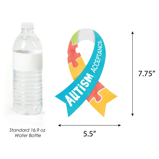 Big Dot of Happiness Autism Acceptance Decorations - DIY Awareness Paper Ribbon Cut-Out Essentials - Set of 20 {5}