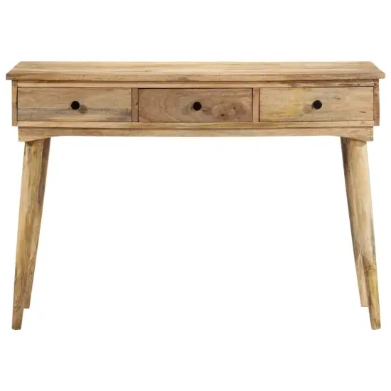 vidaXL Console Table with Drawers 43.3x19.7x30.3 Solid Wood Mango {3}