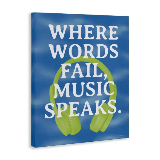 Stupell Industries Words Fail Music Speaks Canvas Wall Art Design by Seven Trees Design {3}