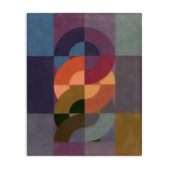 Stupell Industries Modern Interlocking Circles Canvas Wall Art Design by Victoria Barnes {1}
