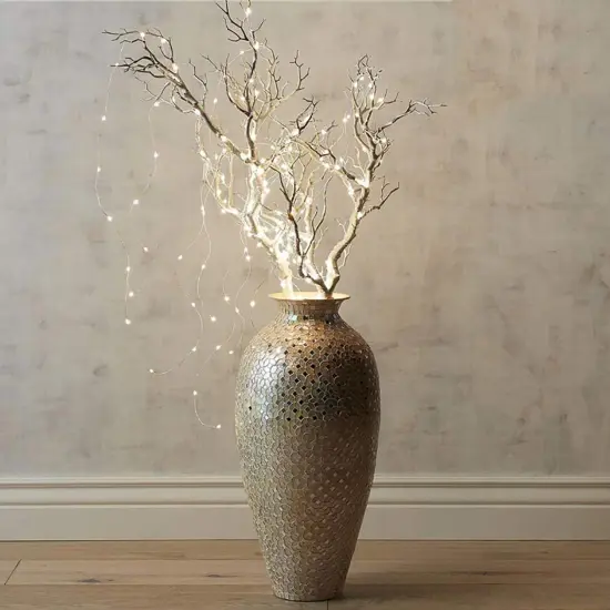 100 LED 10 Strand Branch Tree Fairy Light White {2}