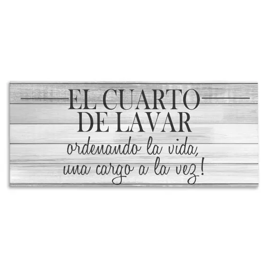 Stupell Industries Cuarto de Lavar Ordenando la Vida Canvas Wall Art {1}