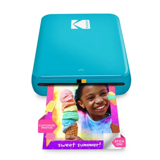 Kodak Step Mobile Instant Photo Printer 2x3" & Zink Photo Paper (75 Sheets) Bundle Blue {3}