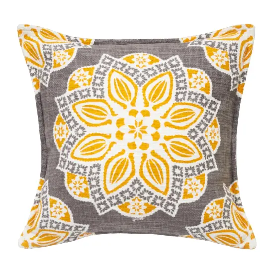 Mary Geometric Medallion Cotton Decorative Throw Pillow {1}