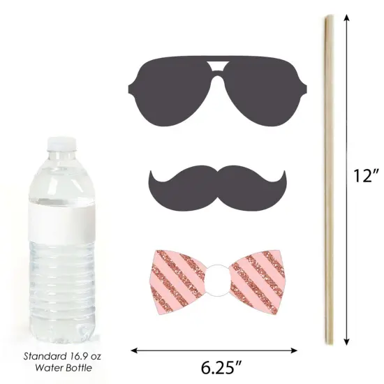 Big Dot of Happiness Rose Gold - 2025 Graduation Party Photo Booth Props Kit - 20 Count {6}
