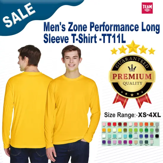 Team 365&reg; Men's Zone Performance Long-Sleeve T-Shirt WHITE {2}