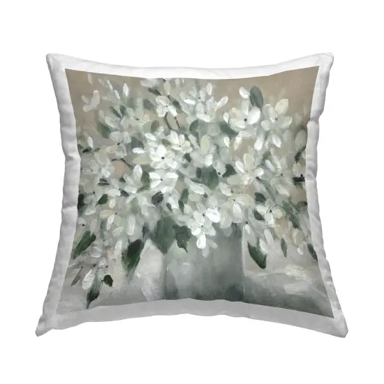 Garden Neutrality Bouquet Decorative Printed Throw Pillow Design by Carol Robinson, 18 x 7 x 18 {1}