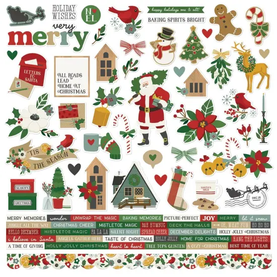 Simple Stories Hearth & Holiday 12x12 Element Sticker Sheet {1}
