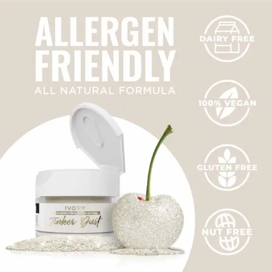 Bakell - Ivory Tinker Dust Edible Glitter (5g, 1x Jar) for Food, Desserts, and Beverages! {4}