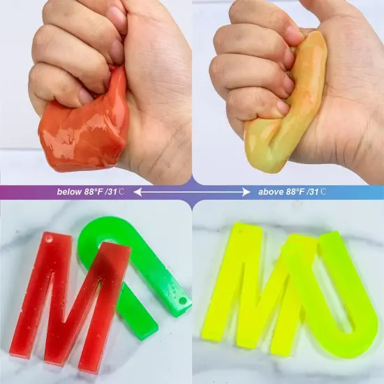 LET'S RESIN Thermochromic Pigment Powder Temperature Activated That Changes at 88&deg;F-5 Colors Changing Powder for Nail Polish, Paint, Slime, Epoxy, Resin, Ink, Fabric Art, Casting-3 Gram Each {4}