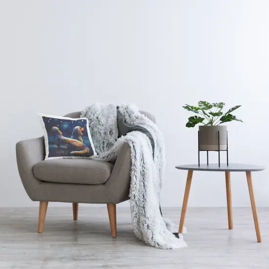 Van Gogh Style Dogs Decorative Printed Throw Pillow Design by Svetlana Aleynikova, 18 x 7 x 18 {2}