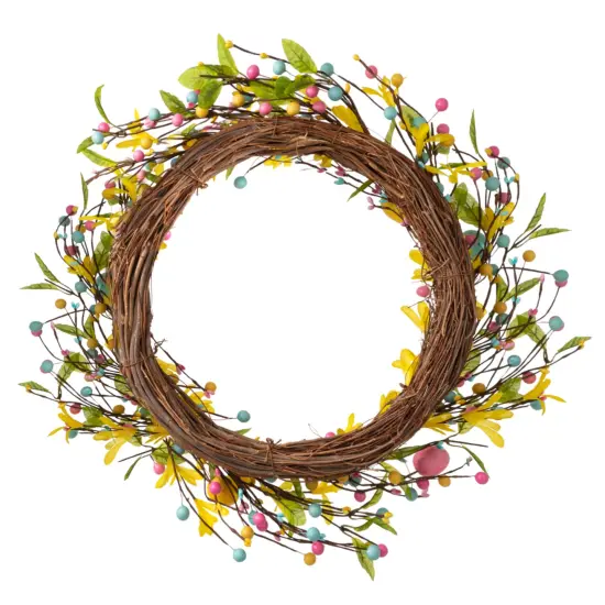 Set of 2 22"D Easter Decor Egg Wreaths Yellow *2 {6}