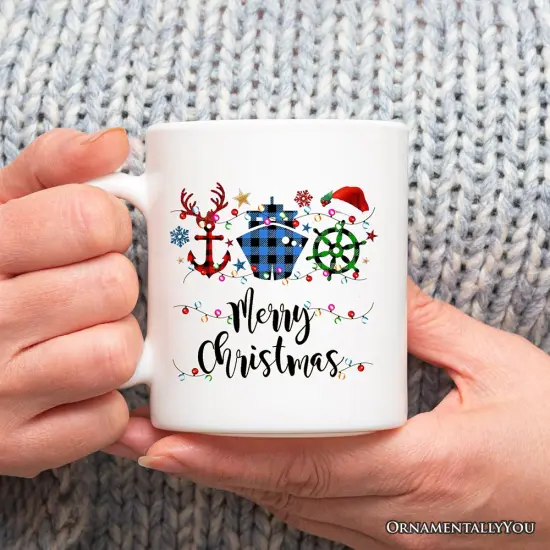 Cruise Vacation Buffalo Plaid Christmas Mug Gift {2}
