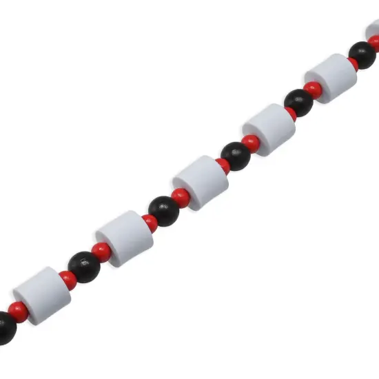 Ornativity Christmas Marshmallow Candy Garland - Rustic Xmas Holiday Wooden Farmhouse Country Wood Beaded Home and Holiday Garland Tree Decorations Boho Strand of Beads Decor 8' 3 (2 Pack) {2}