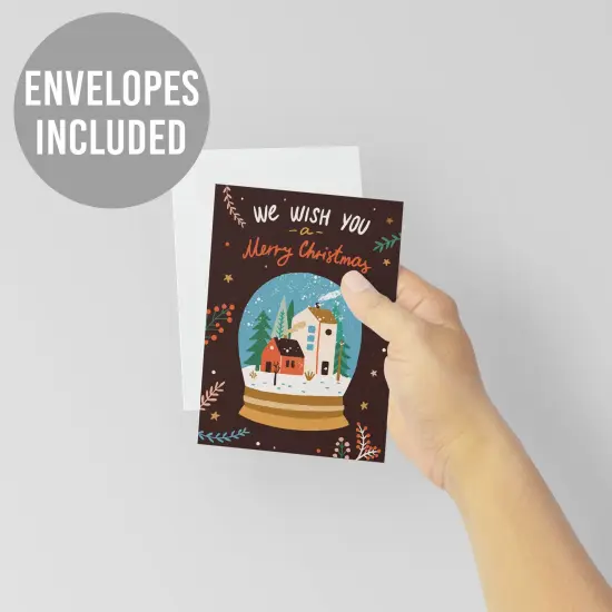 Boho Christmas Greeting Cards Boxed Set of 24 Holiday Notecards Featuring Modern and Whimsical Bohemian Designs, Perfect for Festive and Unique Wishes {4}