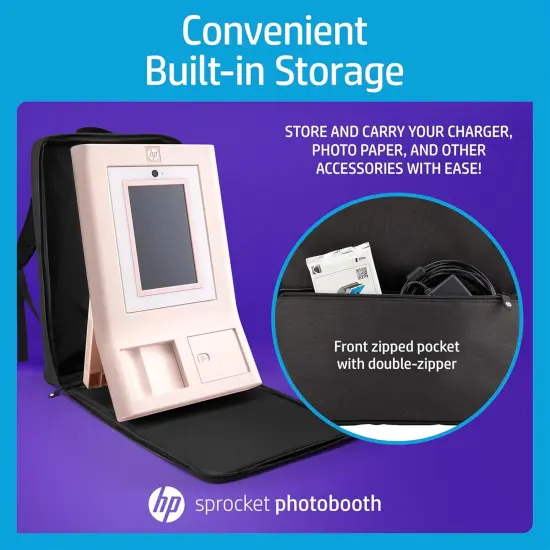HP Sprocket Photobooth Travel Backpack (Black), Exclusively for the HP Sprocket Photobooth Printer {3}