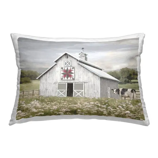 Rustic Barn Meadow Decorative Printed Throw Pillow Design by Amber Sterling, 14 x 7 x 20 {1}