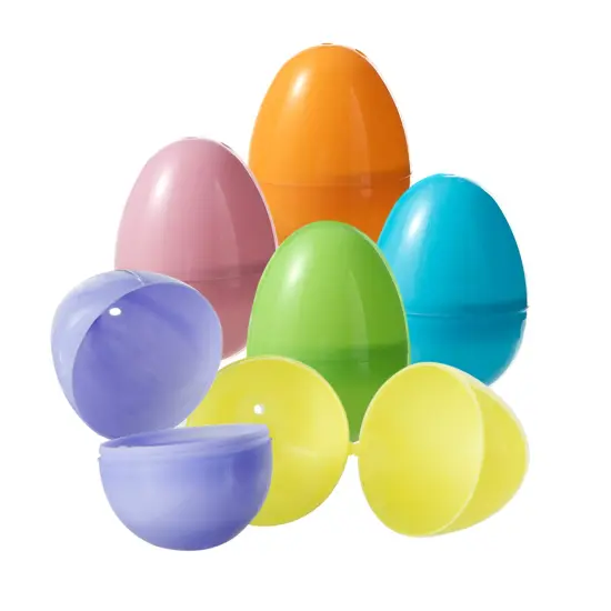 120 PCS/ 180 PCS Easter Plastic Fillable Eggs in 6 Assorted Colors {2}