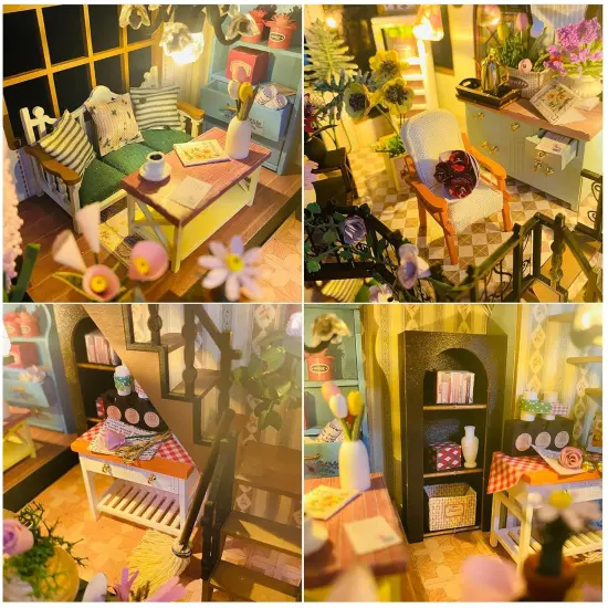 Miniature Wizardi Roombox Kit - Flower Lover Dollhouse Kit {5}