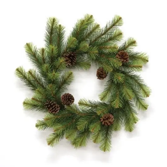 Empire Pine Wreath With Pinecones 24" {1}