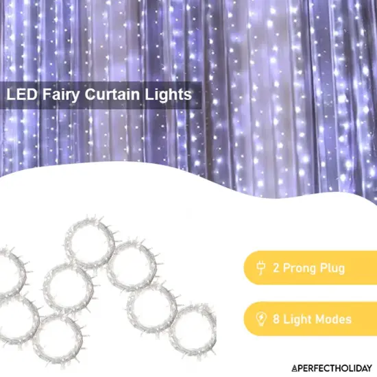 200 LED Curtain Light White {3}