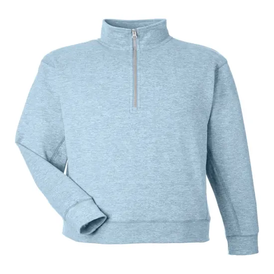 J America &reg; Unisex Electric Fleece Quarter-Zip ELECTRIC SKY {1}